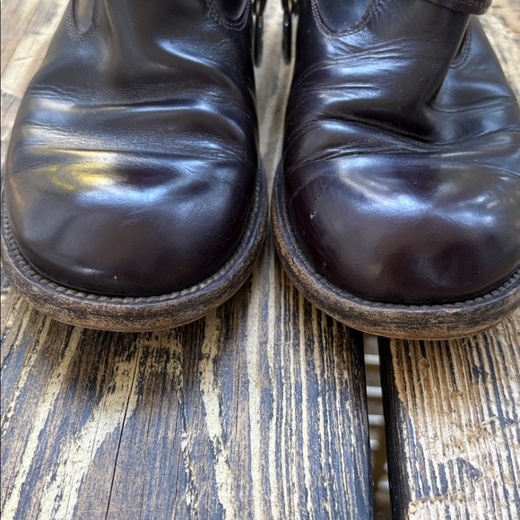 Vintage Chloe Dark Brown Leather Motorcycle Ankle Boots - Picture 4 of 12